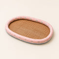 WanderPaws Neutral Linen Oval Pet Bed