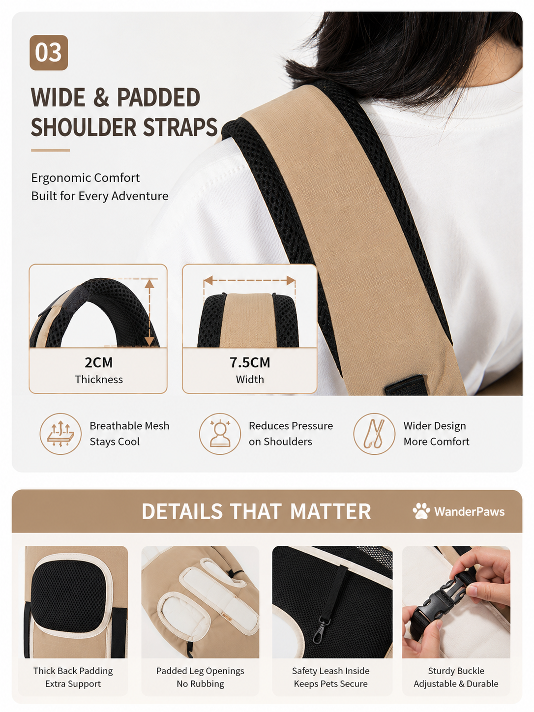 WanderPaws Horizontal Dog Carrier