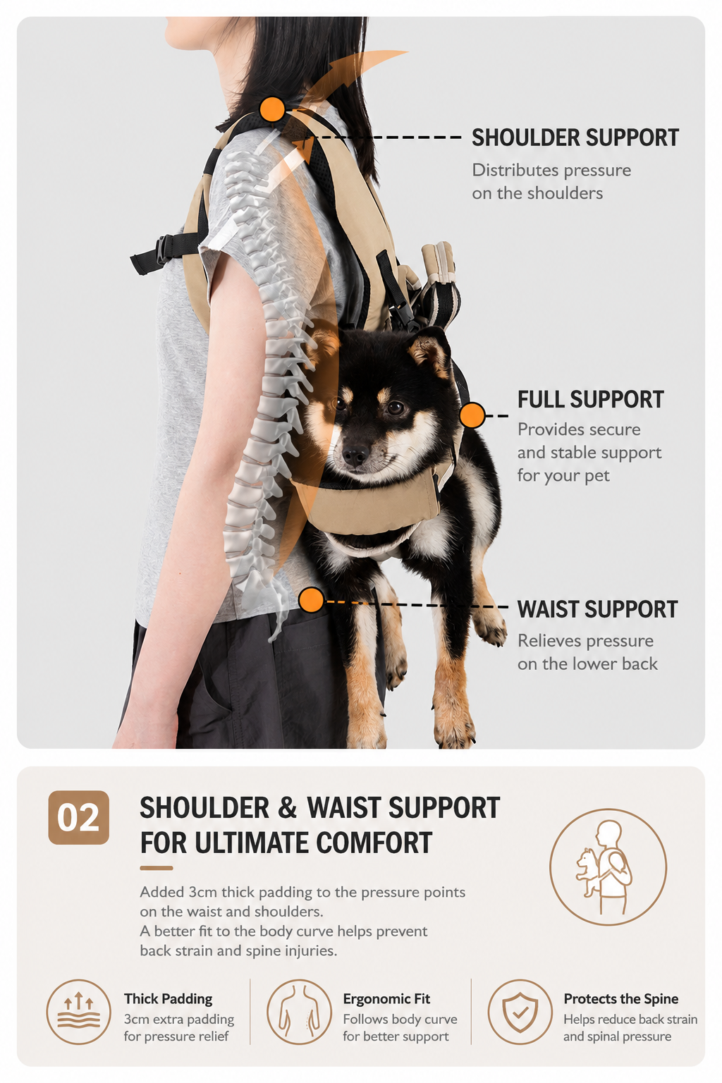 WanderPaws Horizontal Dog Carrier