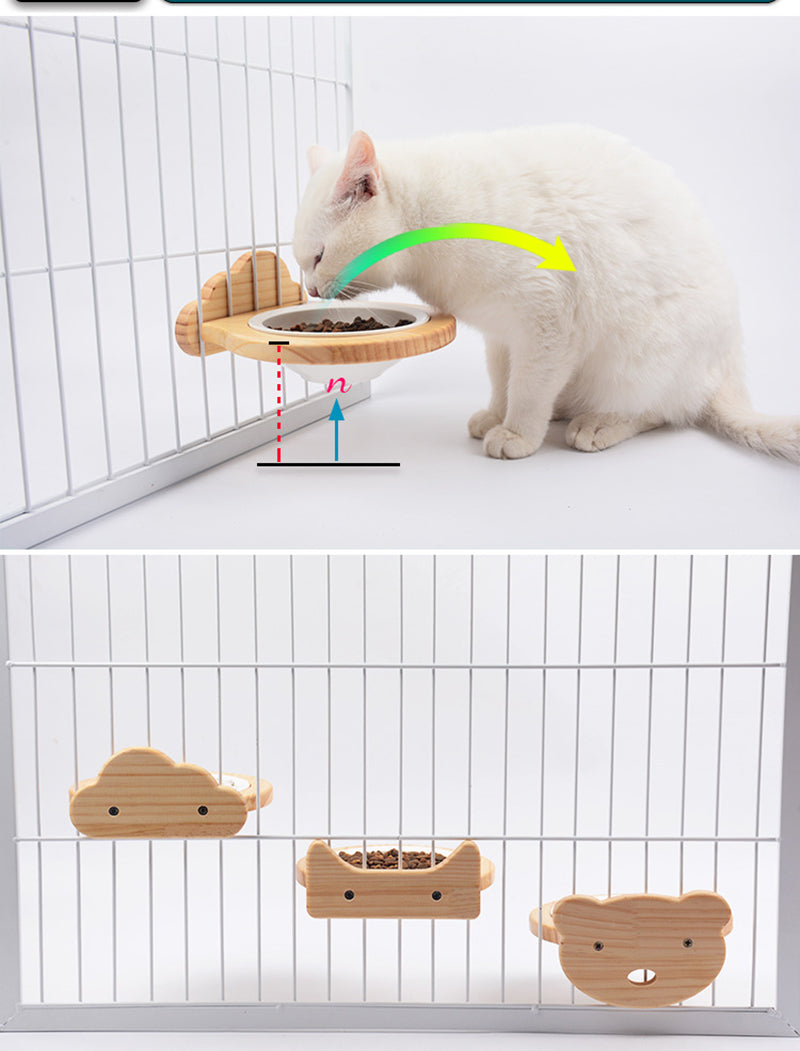 Natural Wood Mounted Cat Bowl - How-to