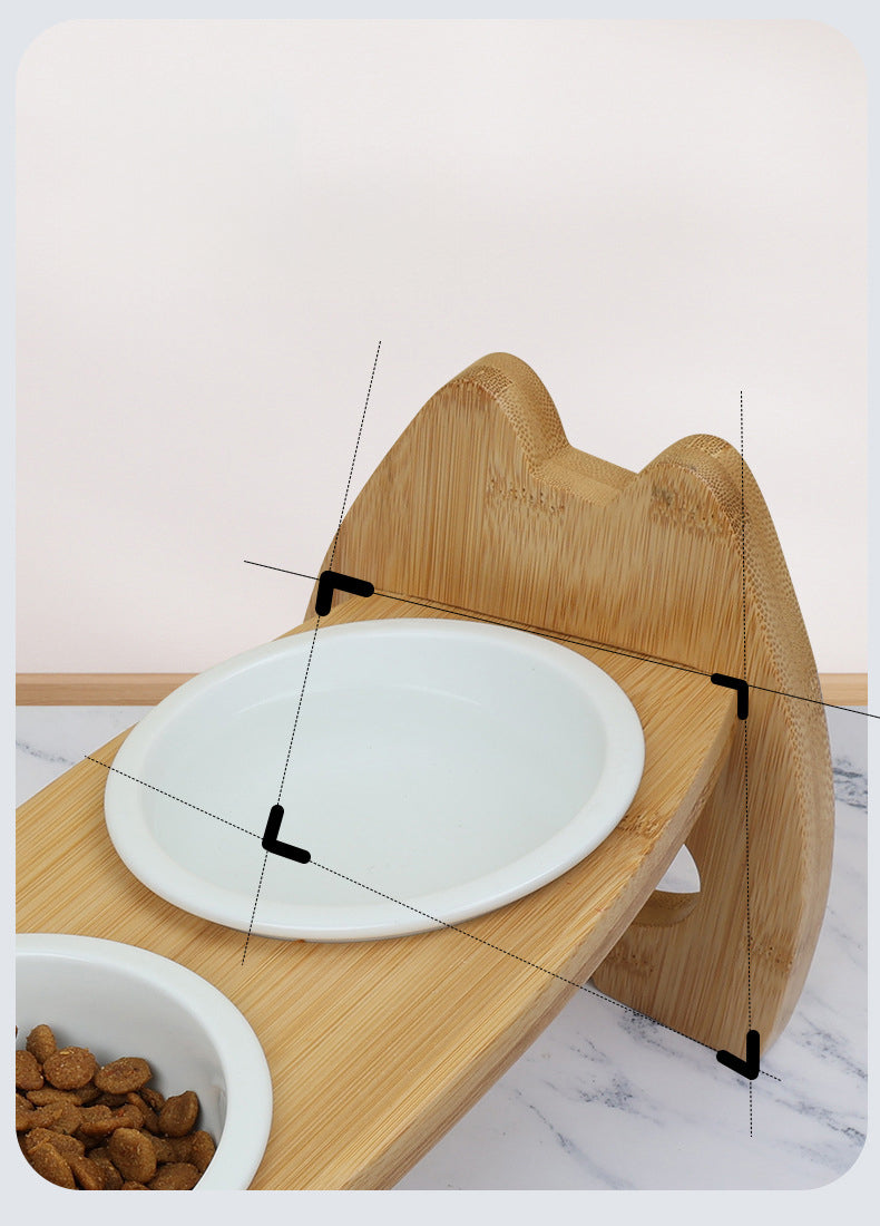 Elephant Wood Double Ceramic Bowl - Mechanism